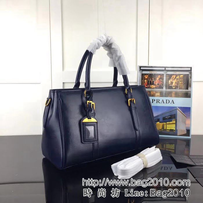 普拉達PRADA原單 2966義大利最新版 原版油蠟皮 手提肩背包 PHY1586